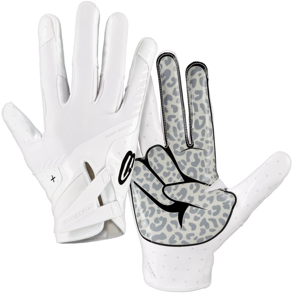 Playmaker Base: American Football Handschuhe Grip Boost Peace Stealth 6 Boost+ White / Black Produktbild